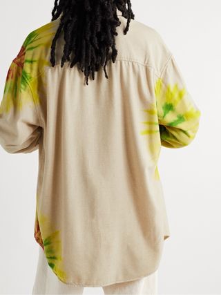 The Elder Statesman Magic Rings Clash Tie-Dyed Recycled-Flannel Shirt — view 4