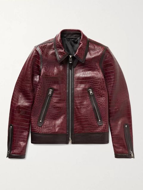 Tom Ford Croc-Effect Leather Jacket