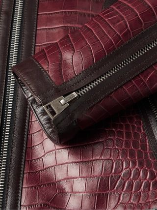 Tom Ford Croc-Effect Leather Jacket — view 2
