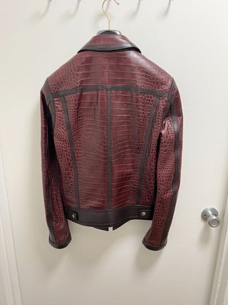Tom Ford Croc-Effect Leather Jacket — view 5