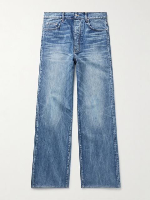 Amiri Wide Leg Denim Jeans Blue 30 Baggy Italian New with Tags