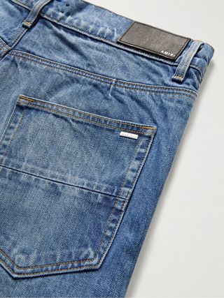 Amiri Wide Leg Denim Jeans Blue 30 Baggy Italian New with Tags — view 4