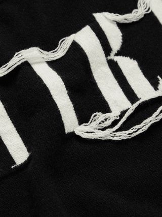 Amiri Jacquard Logo Cashmere Crewneck Jumper Sweater Black Large — view 3