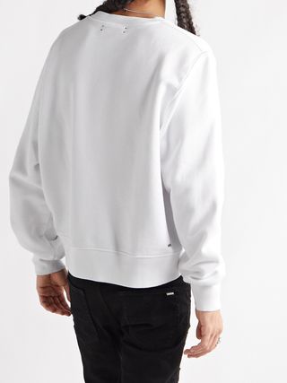 Amiri Grateful Dead Skull Printed Loopback Cotton-Jersey Sweatshirt Small White — view 4