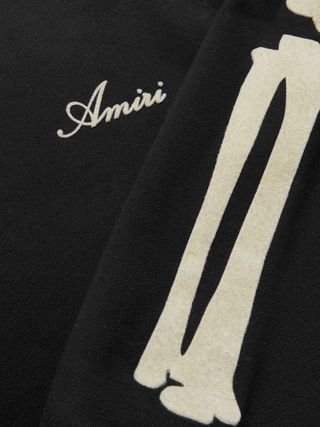 Amiri Printed Cotton-Jersey Sweatshirt Black Bones Logo Medium — view 3