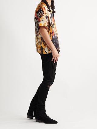 Amiri MX1 Skinny-Fit Panelled Distressed Jeans — view 2