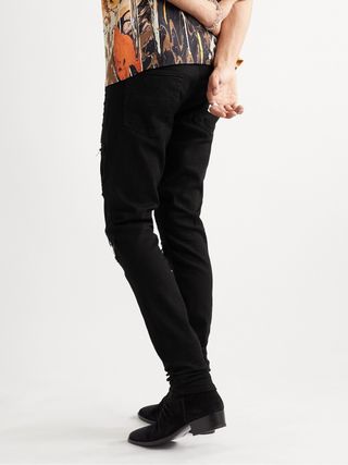 Amiri MX1 Skinny-Fit Panelled Distressed Jeans — view 4