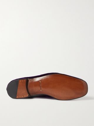 Tom Ford William Tasselled Leather Velvet Loafers Plum J1196T TVE009 U600 Purple — view 9