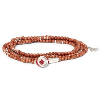Isaia Saracino Silver Lapis Beaded Wrap Bracelet — view 4