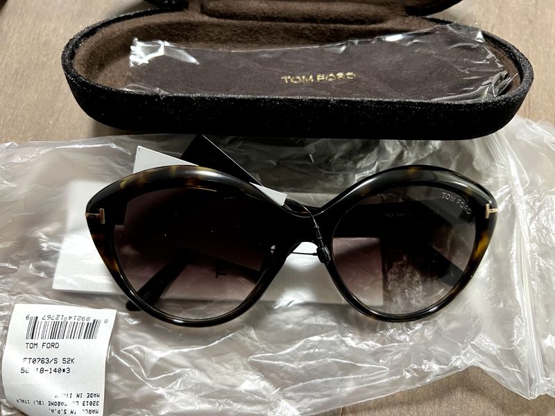 Tom Ford Maxine Ft 0763 Dark Havana Gold/roviex Shaded (52K) Sunglasses — view 1