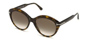 Tom Ford Maxine Ft 0763 Dark Havana Gold/roviex Shaded (52K) Sunglasses — view 3
