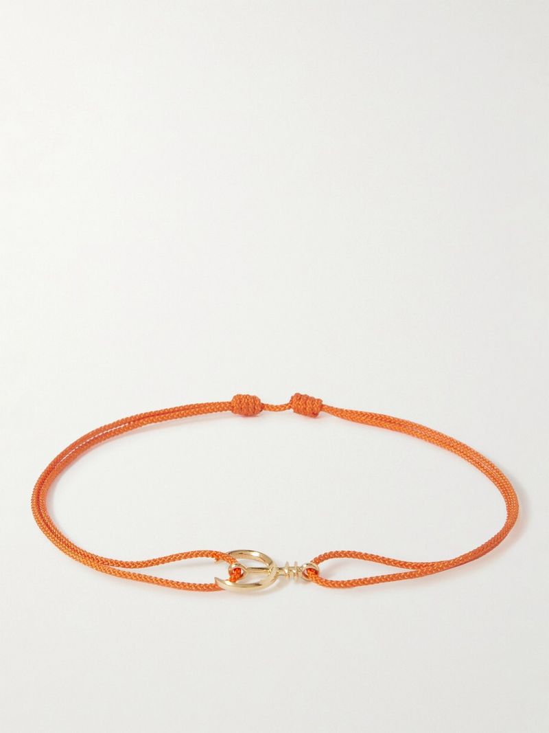 Luis Morais Gold and Cord Bracelet — view 1