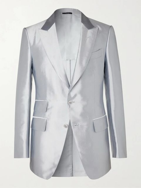 Tom Ford Silver Atticus Slim-Fit Satin-Twill Tuxedo Jacket 48 M 639R31