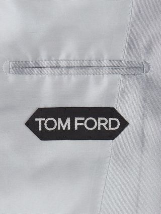 Tom Ford Silver Atticus Slim-Fit Satin-Twill Tuxedo Jacket 48 M 639R31 — view 5