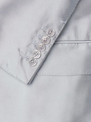Tom Ford Silver Atticus Slim-Fit Satin-Twill Tuxedo Jacket 48 M 639R31 — view 7